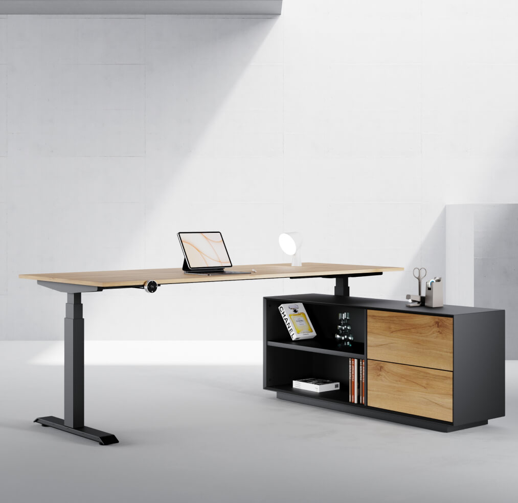 Max Pro Series L-Shape Dual Motor Electric Height Adjustable Standing Desks